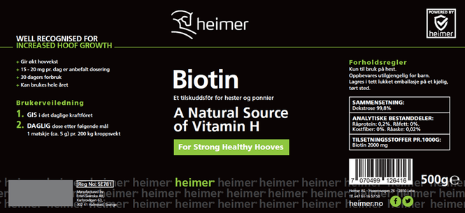 Hovedbilde Heimer Biotin - 1Kg