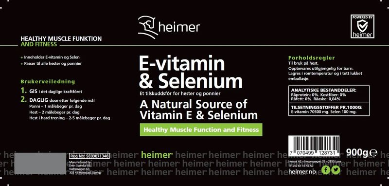 Heimer E-Vitamin & Selenium - 900gr
