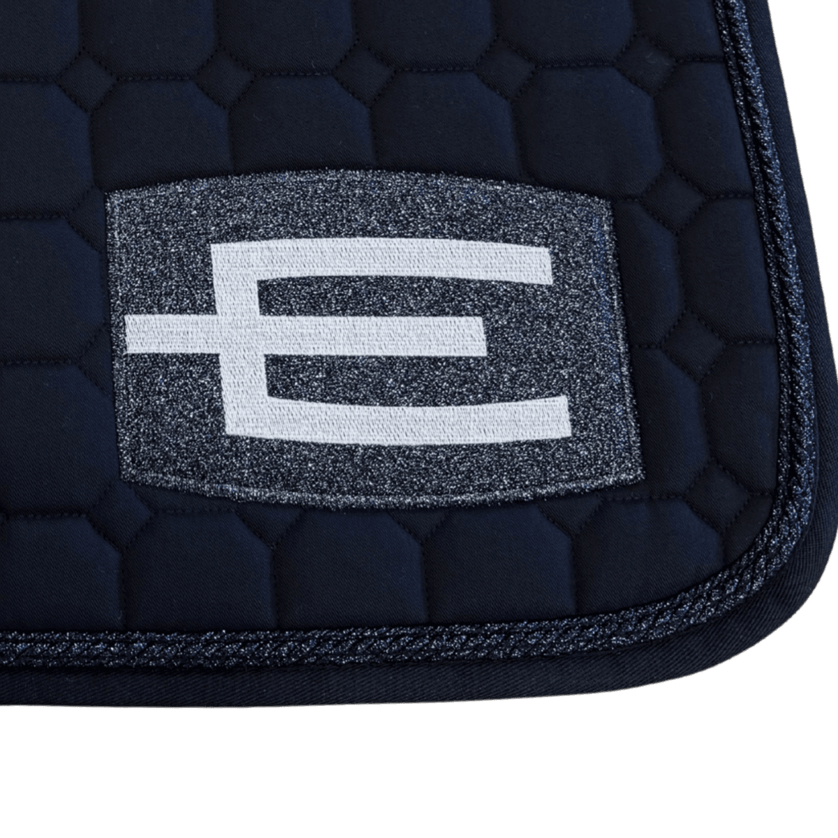  Equiline E- Logo Dressur Schabrak Navy/Hvit 