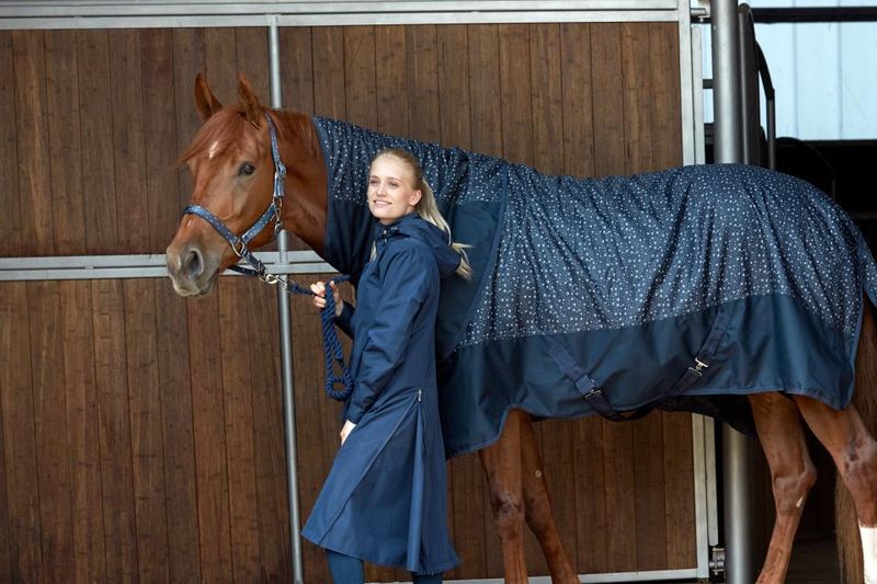 Equipage Heaven lang ride-regnjakke